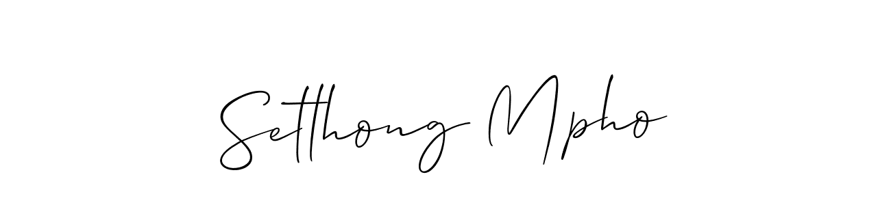 How to Draw Setlhong Mpho signature style? Allison_Script is a latest design signature styles for name Setlhong Mpho. Setlhong Mpho signature style 2 images and pictures png