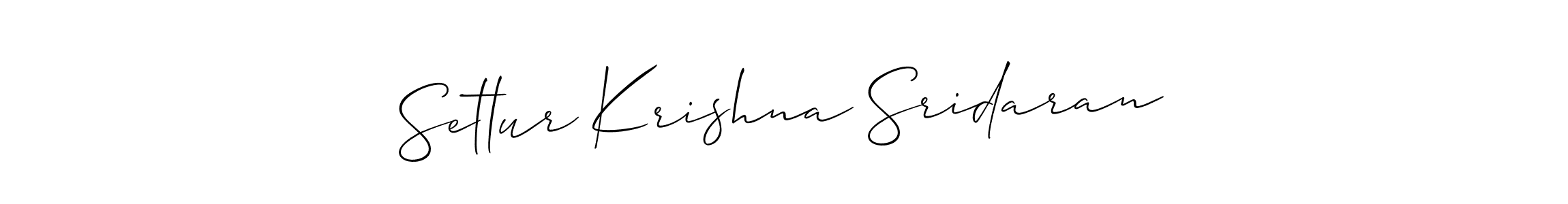 Allison_Script is a professional signature style that is perfect for those who want to add a touch of class to their signature. It is also a great choice for those who want to make their signature more unique. Get Setlur Krishna Sridaran name to fancy signature for free. Setlur Krishna Sridaran signature style 2 images and pictures png