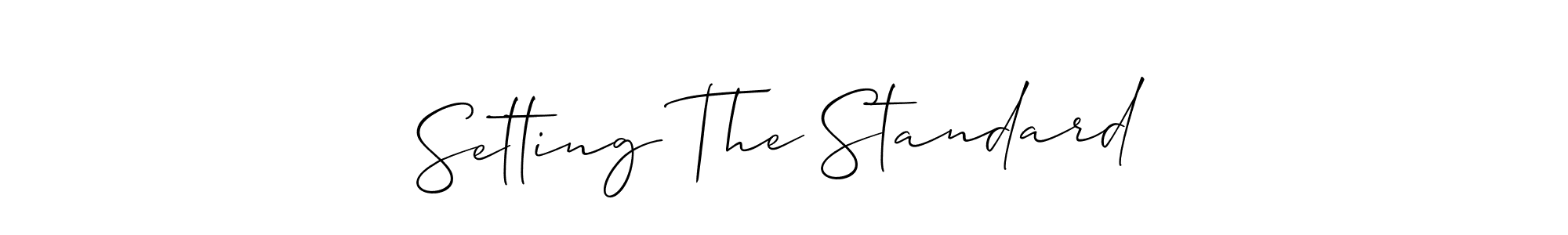 How to make Setting The Standard signature? Allison_Script is a professional autograph style. Create handwritten signature for Setting The Standard name. Setting The Standard signature style 2 images and pictures png