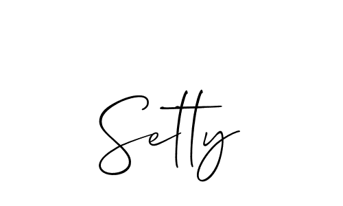 Allison_Script is a professional signature style that is perfect for those who want to add a touch of class to their signature. It is also a great choice for those who want to make their signature more unique. Get Setty name to fancy signature for free. Setty signature style 2 images and pictures png