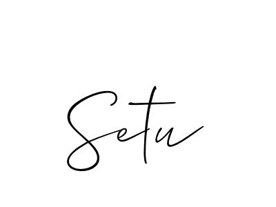 Use a signature maker to create a handwritten signature online. With this signature software, you can design (Allison_Script) your own signature for name Setu. Setu signature style 2 images and pictures png