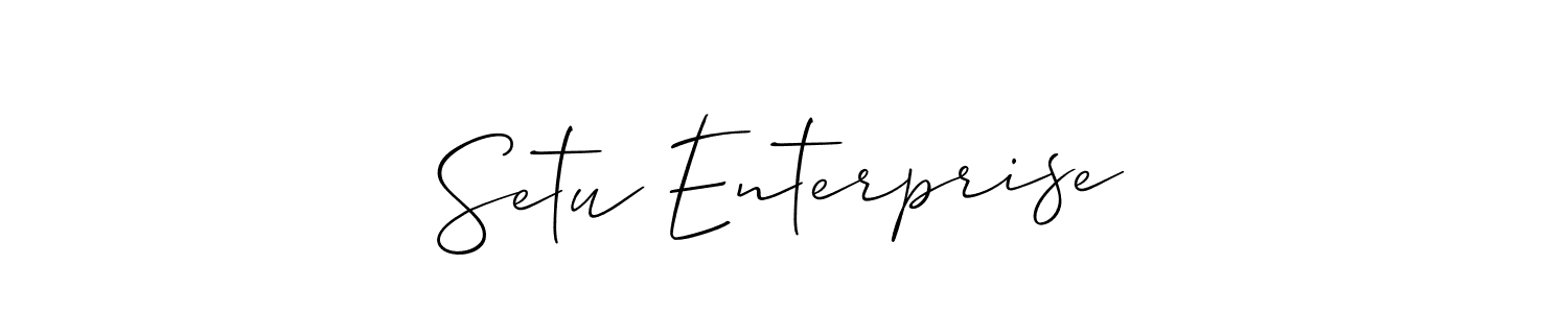 Also You can easily find your signature by using the search form. We will create Setu Enterprise name handwritten signature images for you free of cost using Allison_Script sign style. Setu Enterprise signature style 2 images and pictures png