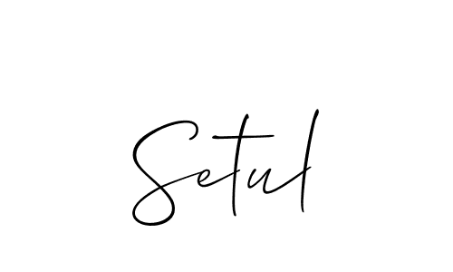 Setul stylish signature style. Best Handwritten Sign (Allison_Script) for my name. Handwritten Signature Collection Ideas for my name Setul. Setul signature style 2 images and pictures png