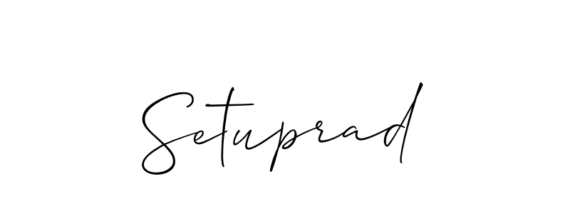 Make a short Setuprad signature style. Manage your documents anywhere anytime using Allison_Script. Create and add eSignatures, submit forms, share and send files easily. Setuprad signature style 2 images and pictures png