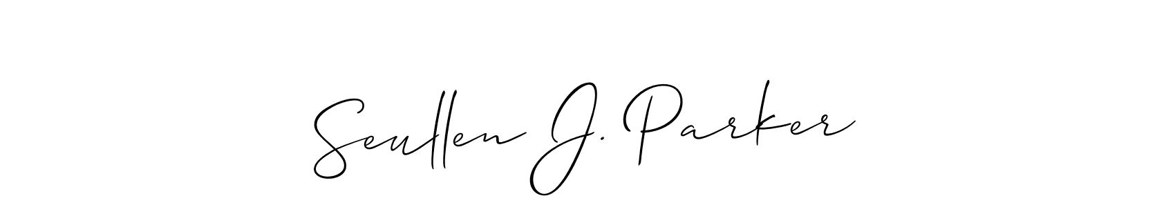 How to Draw Seullen J. Parker signature style? Allison_Script is a latest design signature styles for name Seullen J. Parker. Seullen J. Parker signature style 2 images and pictures png