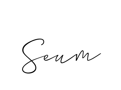 The best way (Allison_Script) to make a short signature is to pick only two or three words in your name. The name Seum include a total of six letters. For converting this name. Seum signature style 2 images and pictures png