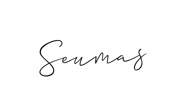 Design your own signature with our free online signature maker. With this signature software, you can create a handwritten (Allison_Script) signature for name Seumas. Seumas signature style 2 images and pictures png