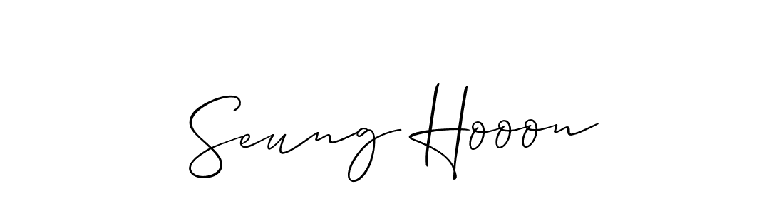 Design your own signature with our free online signature maker. With this signature software, you can create a handwritten (Allison_Script) signature for name Seung Hooon. Seung Hooon signature style 2 images and pictures png