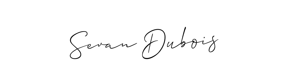 Create a beautiful signature design for name Sevan Dubois. With this signature (Allison_Script) fonts, you can make a handwritten signature for free. Sevan Dubois signature style 2 images and pictures png