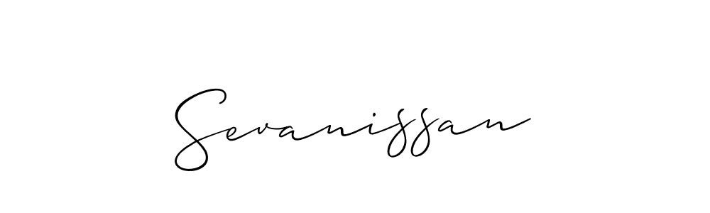 Allison_Script is a professional signature style that is perfect for those who want to add a touch of class to their signature. It is also a great choice for those who want to make their signature more unique. Get Sevanissan name to fancy signature for free. Sevanissan signature style 2 images and pictures png