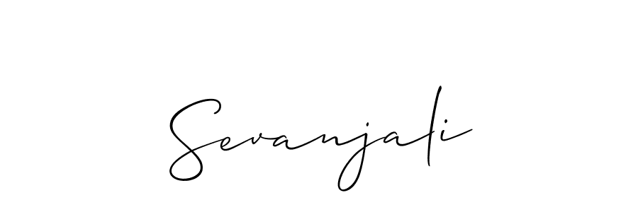 Design your own signature with our free online signature maker. With this signature software, you can create a handwritten (Allison_Script) signature for name Sevanjali. Sevanjali signature style 2 images and pictures png