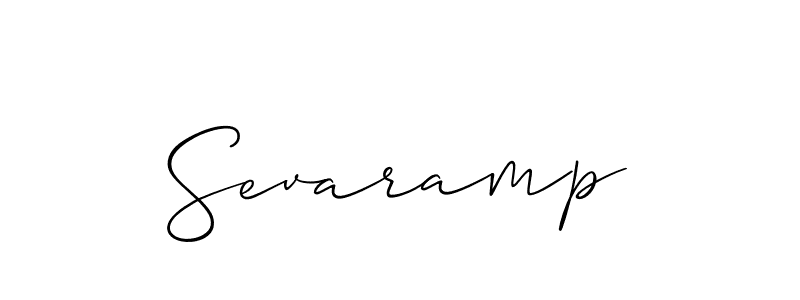 Use a signature maker to create a handwritten signature online. With this signature software, you can design (Allison_Script) your own signature for name Sevaramp. Sevaramp signature style 2 images and pictures png