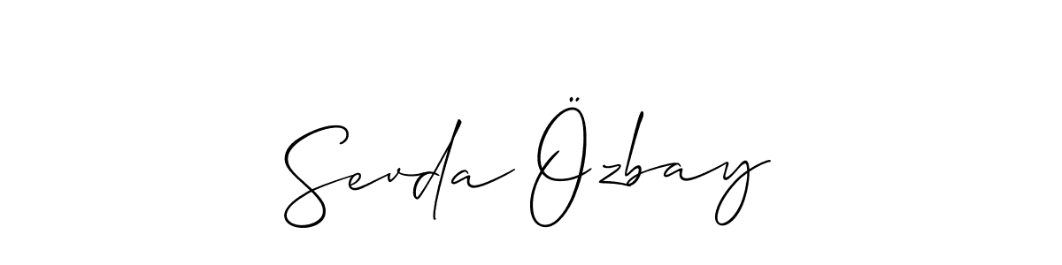 Also You can easily find your signature by using the search form. We will create Sevda Özbay name handwritten signature images for you free of cost using Allison_Script sign style. Sevda Özbay signature style 2 images and pictures png