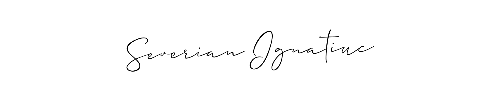 Also we have Severian Ignatiuc name is the best signature style. Create professional handwritten signature collection using Allison_Script autograph style. Severian Ignatiuc signature style 2 images and pictures png