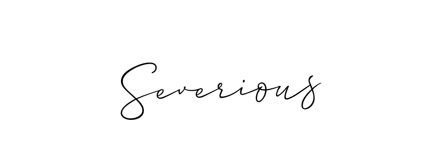 The best way (Allison_Script) to make a short signature is to pick only two or three words in your name. The name Severious include a total of six letters. For converting this name. Severious signature style 2 images and pictures png