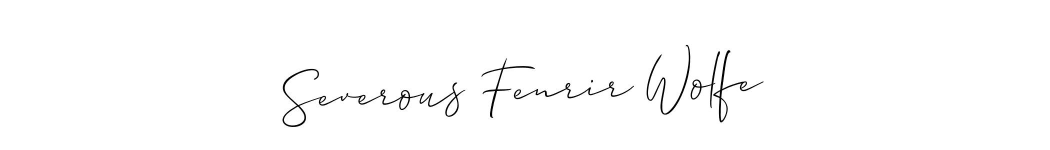 How to make Severous Fenrir Wolfe signature? Allison_Script is a professional autograph style. Create handwritten signature for Severous Fenrir Wolfe name. Severous Fenrir Wolfe signature style 2 images and pictures png