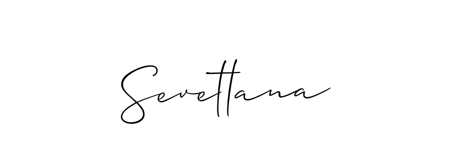 Create a beautiful signature design for name Sevetlana. With this signature (Allison_Script) fonts, you can make a handwritten signature for free. Sevetlana signature style 2 images and pictures png
