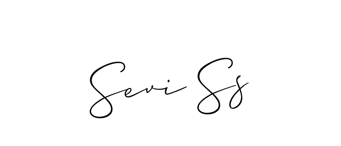 Use a signature maker to create a handwritten signature online. With this signature software, you can design (Allison_Script) your own signature for name Sevi Ss. Sevi Ss signature style 2 images and pictures png