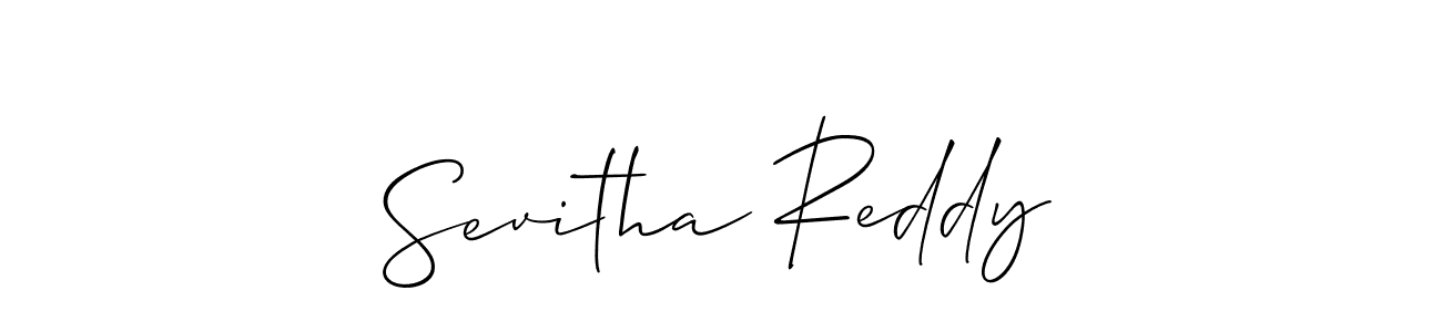 How to make Sevitha Reddy name signature. Use Allison_Script style for creating short signs online. This is the latest handwritten sign. Sevitha Reddy signature style 2 images and pictures png