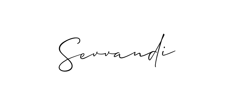 You should practise on your own different ways (Allison_Script) to write your name (Sevvandi) in signature. don't let someone else do it for you. Sevvandi signature style 2 images and pictures png