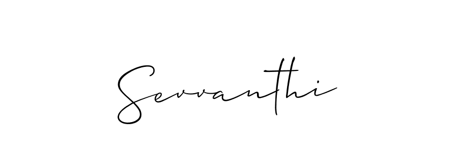 Design your own signature with our free online signature maker. With this signature software, you can create a handwritten (Allison_Script) signature for name Sevvanthi. Sevvanthi signature style 2 images and pictures png