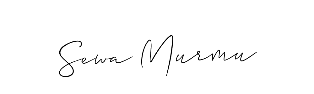 How to make Sewa Murmu name signature. Use Allison_Script style for creating short signs online. This is the latest handwritten sign. Sewa Murmu signature style 2 images and pictures png