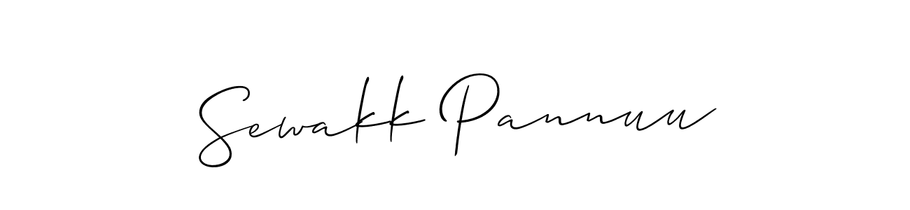How to Draw Sewakk Pannuu signature style? Allison_Script is a latest design signature styles for name Sewakk Pannuu. Sewakk Pannuu signature style 2 images and pictures png