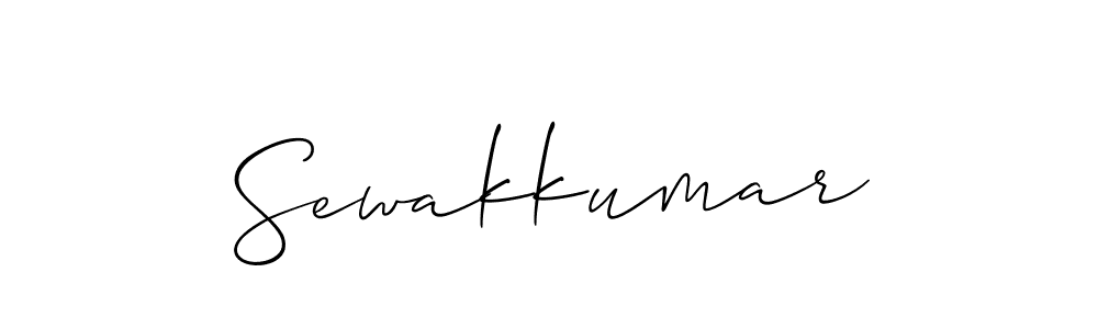 Sewakkumar stylish signature style. Best Handwritten Sign (Allison_Script) for my name. Handwritten Signature Collection Ideas for my name Sewakkumar. Sewakkumar signature style 2 images and pictures png