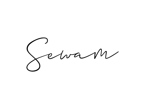 Make a short Sewam signature style. Manage your documents anywhere anytime using Allison_Script. Create and add eSignatures, submit forms, share and send files easily. Sewam signature style 2 images and pictures png