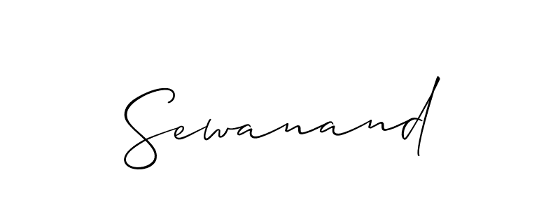 Make a beautiful signature design for name Sewanand. With this signature (Allison_Script) style, you can create a handwritten signature for free. Sewanand signature style 2 images and pictures png
