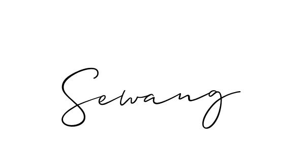 It looks lik you need a new signature style for name Sewang. Design unique handwritten (Allison_Script) signature with our free signature maker in just a few clicks. Sewang signature style 2 images and pictures png