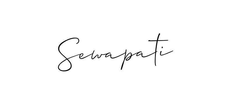 Create a beautiful signature design for name Sewapati. With this signature (Allison_Script) fonts, you can make a handwritten signature for free. Sewapati signature style 2 images and pictures png