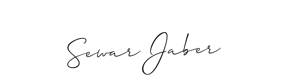 How to Draw Sewar Jaber signature style? Allison_Script is a latest design signature styles for name Sewar Jaber. Sewar Jaber signature style 2 images and pictures png
