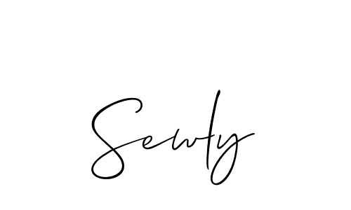 Create a beautiful signature design for name Sewly. With this signature (Allison_Script) fonts, you can make a handwritten signature for free. Sewly signature style 2 images and pictures png