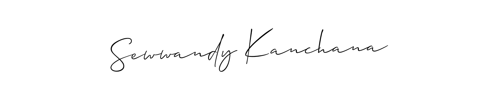 You should practise on your own different ways (Allison_Script) to write your name (Sewwandy Kanchana) in signature. don't let someone else do it for you. Sewwandy Kanchana signature style 2 images and pictures png