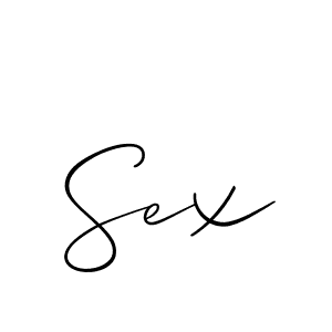 Design your own signature with our free online signature maker. With this signature software, you can create a handwritten (Allison_Script) signature for name Sex. Sex signature style 2 images and pictures png