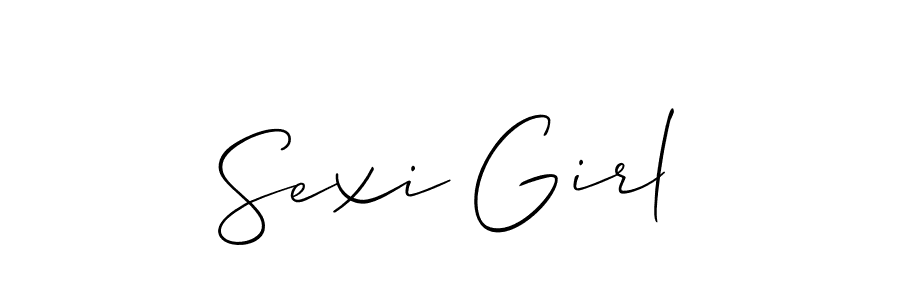 Use a signature maker to create a handwritten signature online. With this signature software, you can design (Allison_Script) your own signature for name Sexi Girl. Sexi Girl signature style 2 images and pictures png