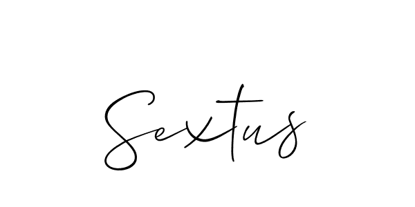Design your own signature with our free online signature maker. With this signature software, you can create a handwritten (Allison_Script) signature for name Sextus. Sextus signature style 2 images and pictures png