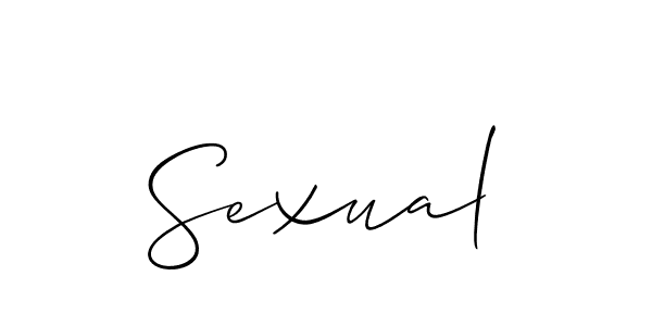 How to make Sexual signature? Allison_Script is a professional autograph style. Create handwritten signature for Sexual name. Sexual signature style 2 images and pictures png