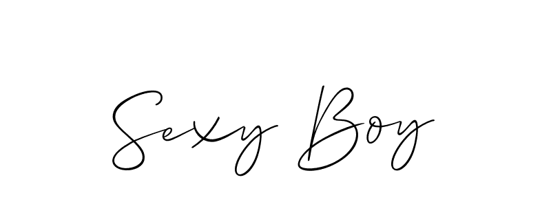 The best way (Allison_Script) to make a short signature is to pick only two or three words in your name. The name Sexy Boy include a total of six letters. For converting this name. Sexy Boy signature style 2 images and pictures png