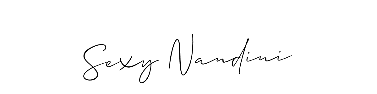 How to make Sexy Nandini name signature. Use Allison_Script style for creating short signs online. This is the latest handwritten sign. Sexy Nandini signature style 2 images and pictures png