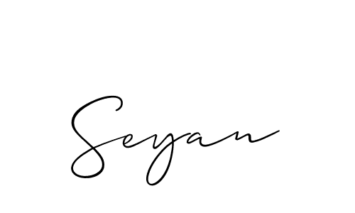 Similarly Allison_Script is the best handwritten signature design. Signature creator online .You can use it as an online autograph creator for name Seyan. Seyan signature style 2 images and pictures png
