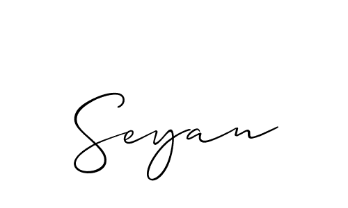 if you are searching for the best signature style for your name Seyan. so please give up your signature search. here we have designed multiple signature styles  using Allison_Script. Seyan signature style 2 images and pictures png