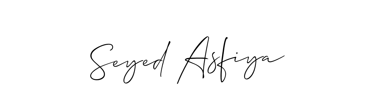 Also we have Seyed Asfiya name is the best signature style. Create professional handwritten signature collection using Allison_Script autograph style. Seyed Asfiya signature style 2 images and pictures png