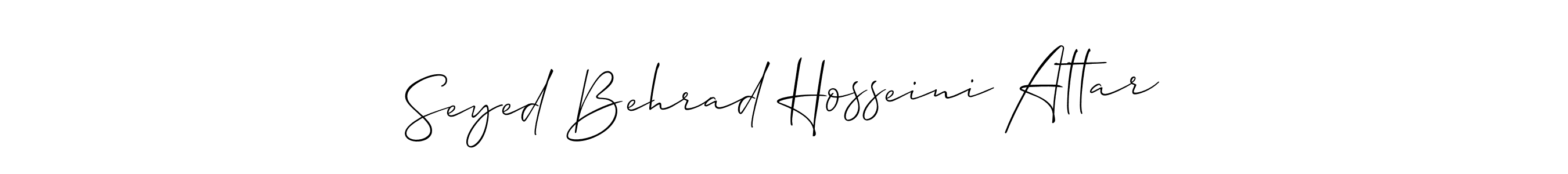 Also we have Seyed Behrad Hosseini Attar name is the best signature style. Create professional handwritten signature collection using Allison_Script autograph style. Seyed Behrad Hosseini Attar signature style 2 images and pictures png