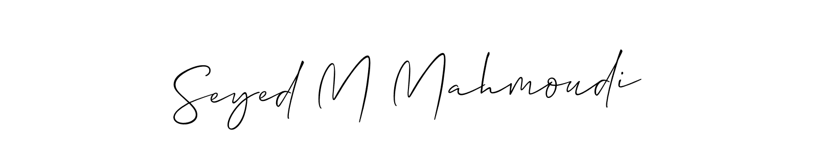 Allison_Script is a professional signature style that is perfect for those who want to add a touch of class to their signature. It is also a great choice for those who want to make their signature more unique. Get Seyed M Mahmoudi name to fancy signature for free. Seyed M Mahmoudi signature style 2 images and pictures png