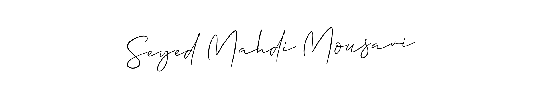 Design your own signature with our free online signature maker. With this signature software, you can create a handwritten (Allison_Script) signature for name Seyed Mahdi Mousavi. Seyed Mahdi Mousavi signature style 2 images and pictures png