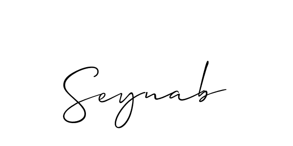 Make a beautiful signature design for name Seynab. With this signature (Allison_Script) style, you can create a handwritten signature for free. Seynab signature style 2 images and pictures png