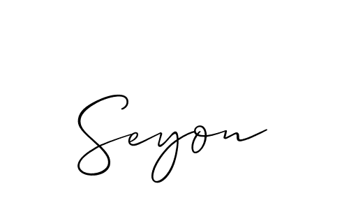 How to make Seyon signature? Allison_Script is a professional autograph style. Create handwritten signature for Seyon name. Seyon signature style 2 images and pictures png