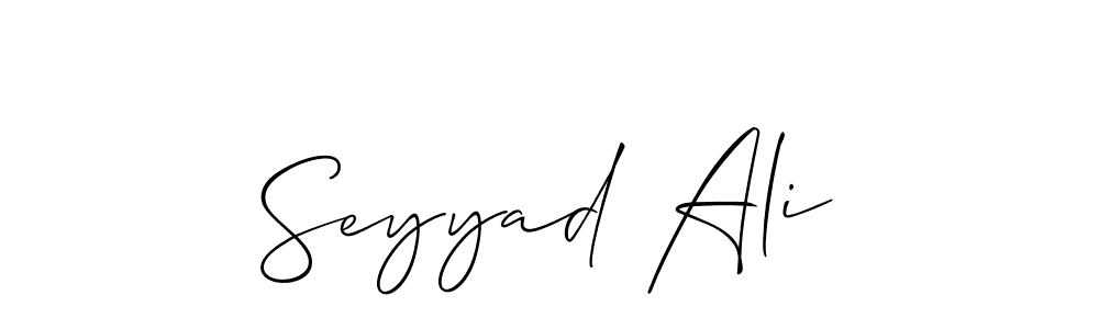 Use a signature maker to create a handwritten signature online. With this signature software, you can design (Allison_Script) your own signature for name Seyyad Ali. Seyyad Ali signature style 2 images and pictures png